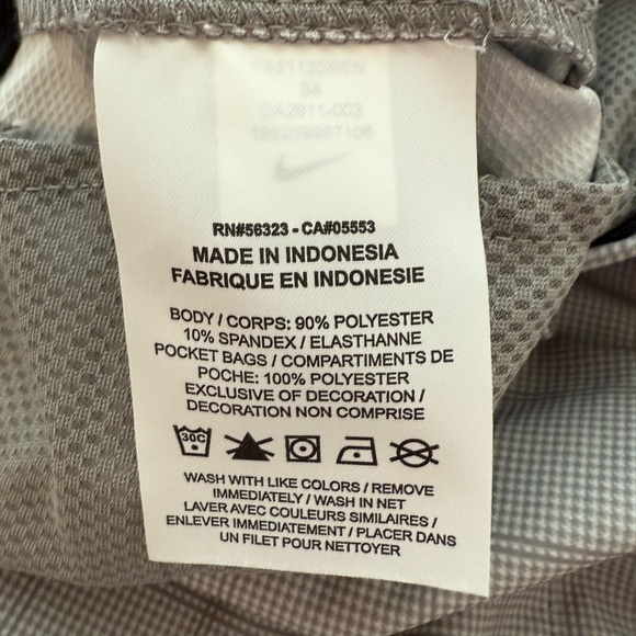 Nike Dri-FIT Plaid Golf Shorts Men’s 34 Gray Standard Fit Stretch NWT - Picture 8 of 8